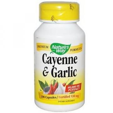 Cayenne &amp; Garlic, 530 mg, 100 Capsules
