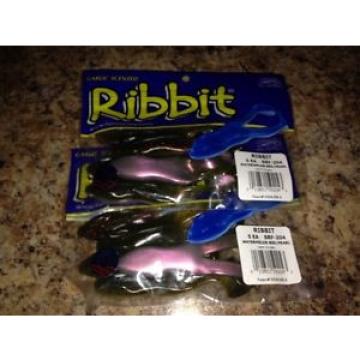 2 packs Ribbit Watermelon Red Pearl Garlic Scented Frog lures rubber 10 total