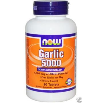 NEW NOW FOODS GARLIC 5000 TABLET ODOR CONTROLLED DIETARY SUPPLEMENT 90 Tablets