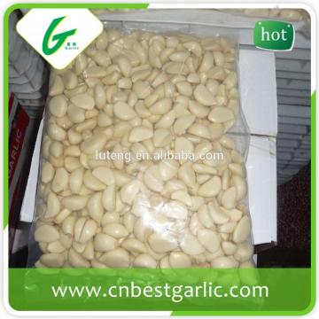 White pure peeled frozen garlic cloves