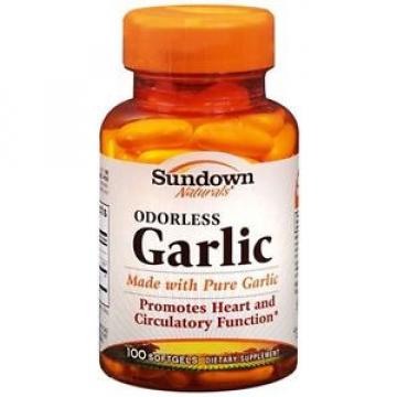 Sundown Naturals Odorless Garlic Softgels 100 Soft Gels (Pack of 5)
