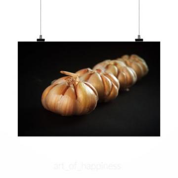 Stunning Poster Wall Art Decor Garlic Meals White Clove Seasoning 36x24 Inches