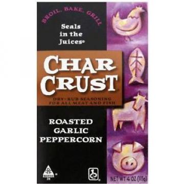 Char Crust Roasted Garlic Peppercorn Dry-Rub Seasoning, 4 Oz, (Pack Of 6)