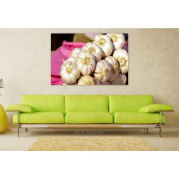 Stunning Poster Wall Art Decor Cloves Of Garlic Market Vegetable 36x24 Inches