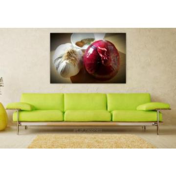 Stunning Poster Wall Art Decor Onion Garlic Spice Herb Healthy 36x24 Inches