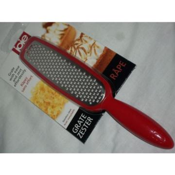 Joie Red Narrow Mini Grate Zester Chocolate Cheese Garlic Carrot Stainless Steel
