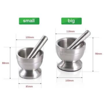 Stainless Steel Garlic Pounder Press big with cover