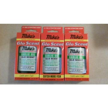 Mike&#039;s Extra Strength Glo Scent Garlic Oil 7004 2 FL OZ. Lot of 3