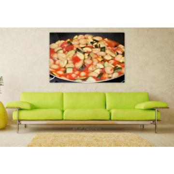 Stunning Poster Wall Art Decor Gnocchi Zucchini Tomatoes Garlic 36x24 Inches