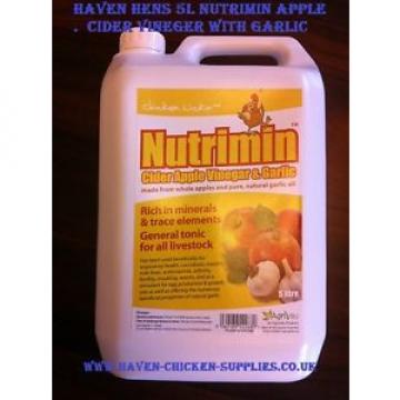 5ltr NUTRIMIN CIDER APPLE VINEGAR WITH GARLIC poultry/livestock/waterfowl/pets