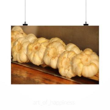 Stunning Poster Wall Art Decor Garlic Cook Ingredients Food 36x24 Inches