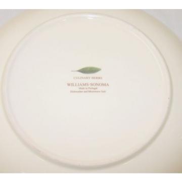 Williams Sonoma pasta serving bowl 13&#034; Culinary Herbs Flower Clove Garlic