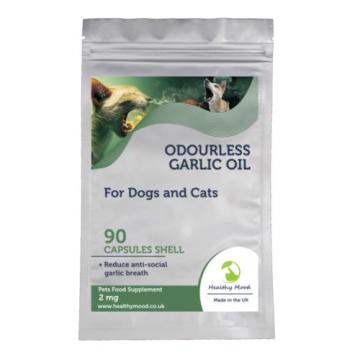 Odourless Garlic Oil 2mg Dogs and Cats Pets Supplement 30/60/90/120/180 Capsules